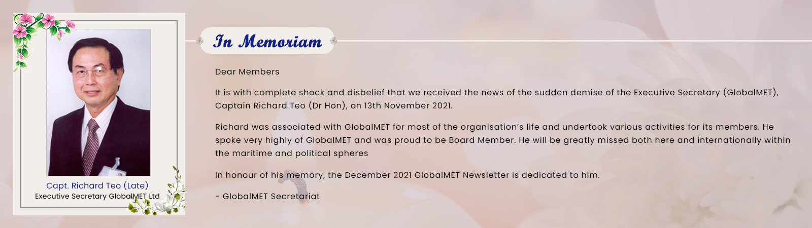 GlobalMET has been instrumental in bringing out a complete SSTP for cadets. We publish a regular newsletter and carry out research in all matters related to the maritime world.